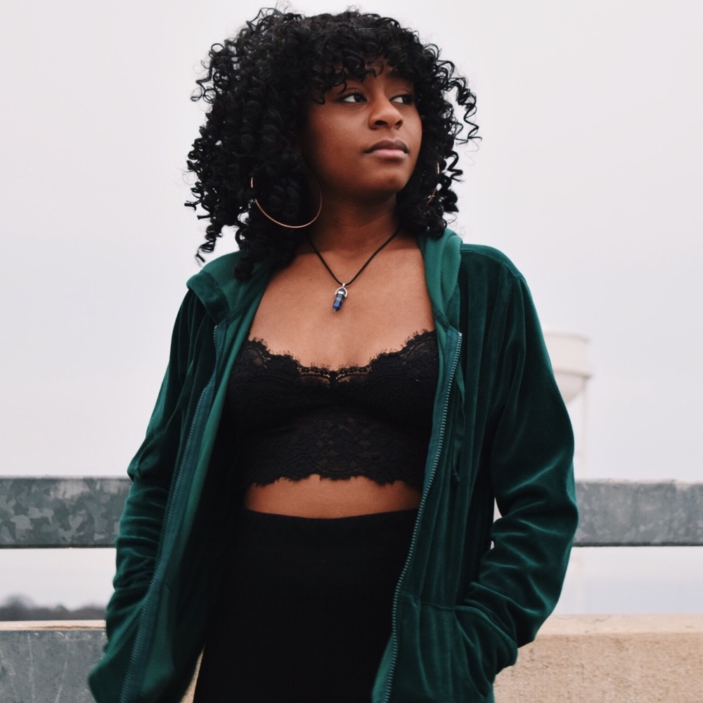 Women’s Polyester Green Velour Zip-Up Hoodie